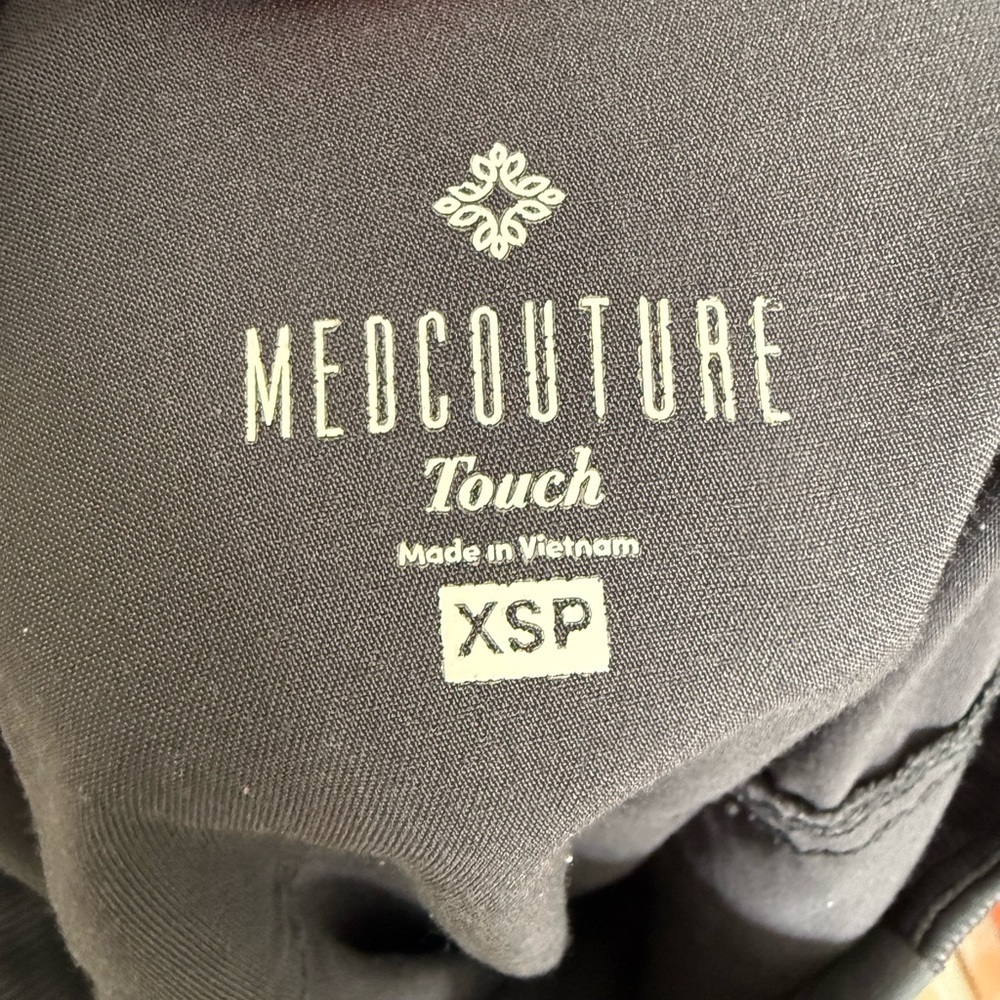 Med Couture Touch Pull On Jogger Cargo Scrub Pants in Pewter Gray Grey XS Petite - Picture 5 of 5